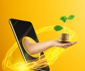 Digital gold investment on mobile phone