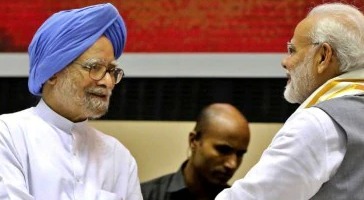 PM Modi paying tribute to Manmohan Singh