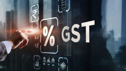 Business executives analyzing sales data amid GST changes