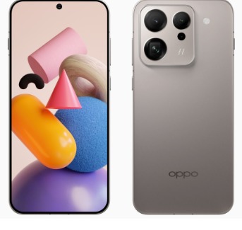 Oppo Find X9 smartphone front view with display on