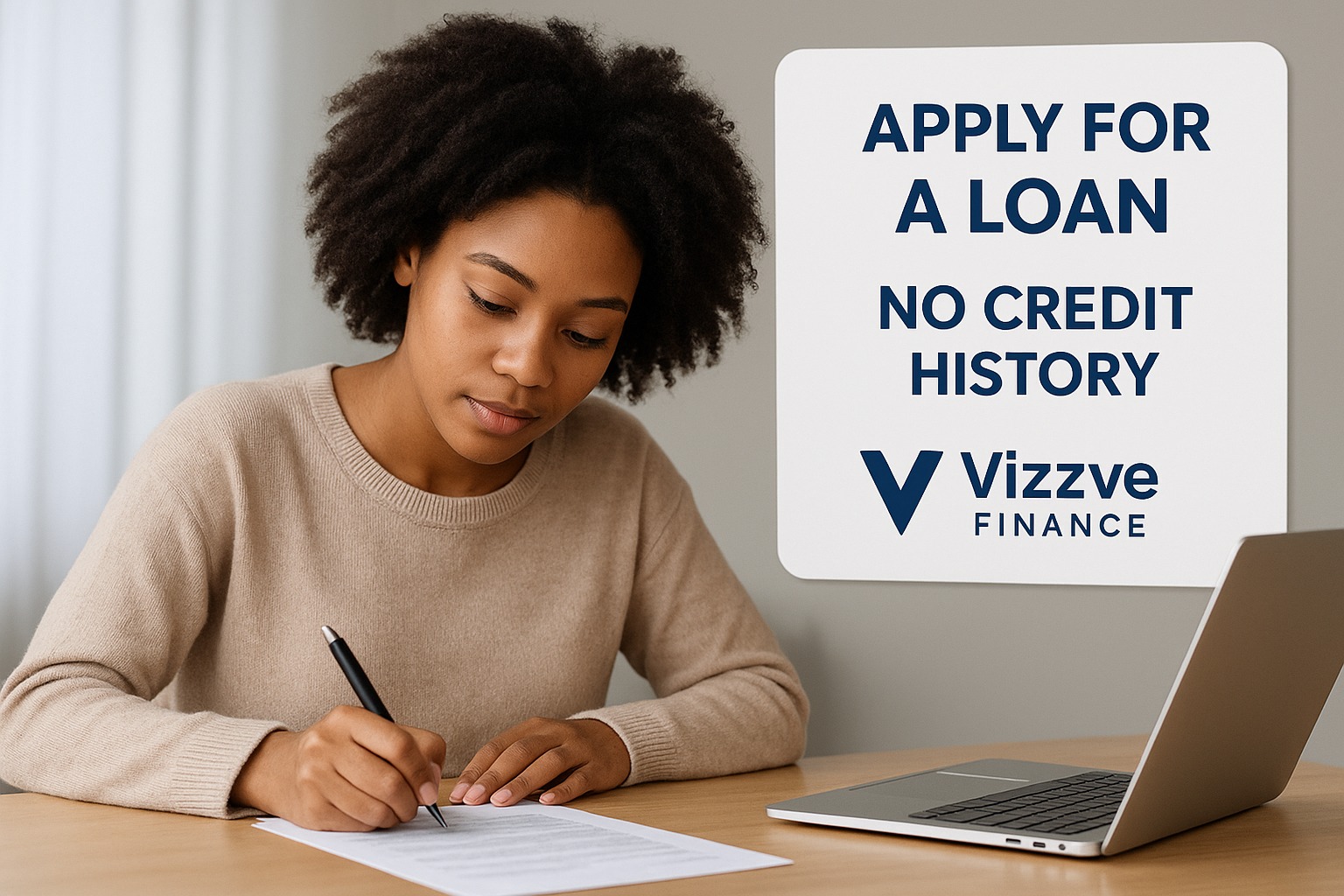 First-time borrower applying for a loan without credit history through Vizzve