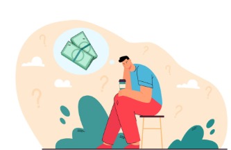 Individual experiencing financial stress and anxiety