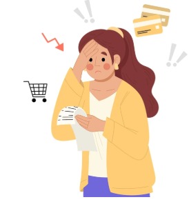 Money stress due to debt and expenses