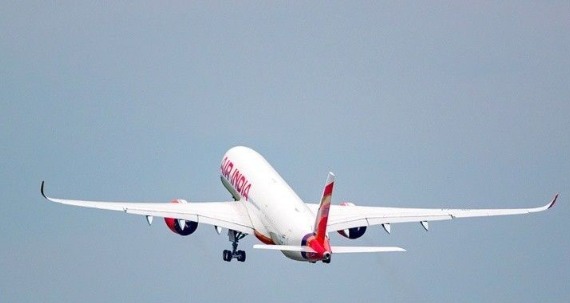 Air India aircraft taking off for Delhi–Manila direct flight