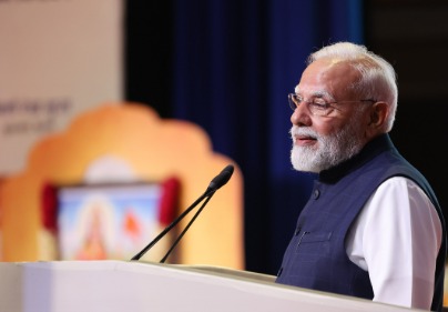 PM Narendra Modi addressing the RSS centenary event