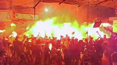 Crowd control measures at a festival