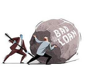 Graph showing India’s banks’ gross bad loan ratio at a multi-decade low alongside rising retail loan delinquencies.