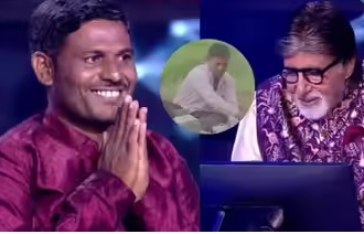 Maharashtra farmer celebrating ₹50 lakh KBC win, overcoming years of crop losses and financial struggles.