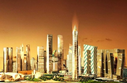 GIFT City skyline with RBI logo and digital forex settlement illustration