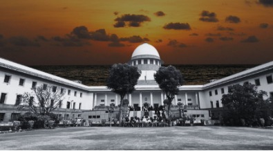 Supreme Court of India with Election Commission officials in discussion