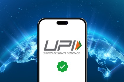 Smartphone showing UPI payment interface with PIN-free option