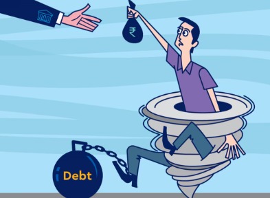 Person planning finances to escape debt trap