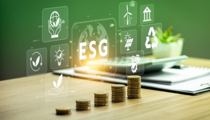 ESG loans and green finance concept showing eco-friendly investment and growth