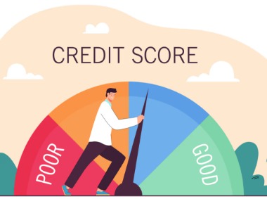 A person checking their improved credit score after making timely EMI payments