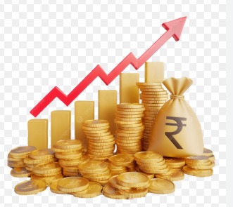 Stack of coins with stock market chart representing dividend stocks for TCS, Anand Rathi Wealth, and Elecon Engineering