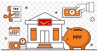 PPF account passbook with transfer process illustration