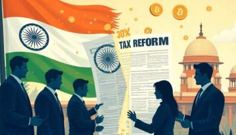 Binance cryptocurrency platform logo with Indian flag overlay