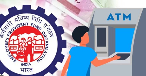 EPFO office with employees processing provident fund withdrawals