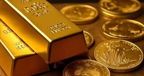 Gold bars and silver coins showing price surge in India