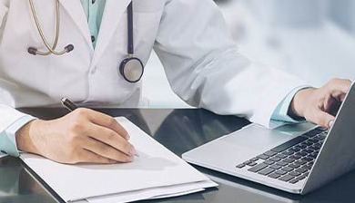 Person using fitness equipment and consulting a doctor, supported by Vizzve Finance personal loan