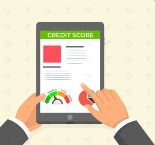 Person using CIBIL score calculator to check EMI impact on credit score