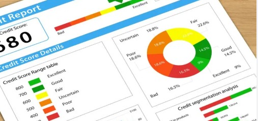 Credit score monitoring dashboard showing weekly updates
