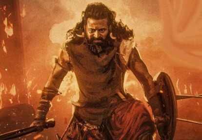 Rishab Shetty in Kantara Chapter 1 movie poster with box office collection highlights.