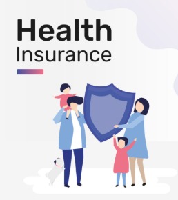 Health insurance card with transfer arrows, representing porting and claim process.