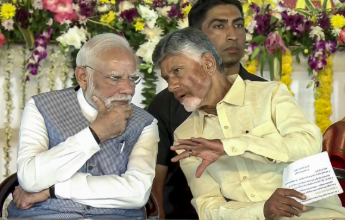 Prime Minister Narendra Modi addressing the vision of Viksit Bharat through the development of Andhra Pradesh