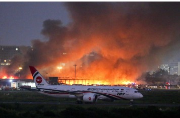 Fire at Dhaka Airport cargo terminal affecting garment exports.