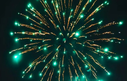 Green eco-friendly crackers ignited during Diwali 2025.