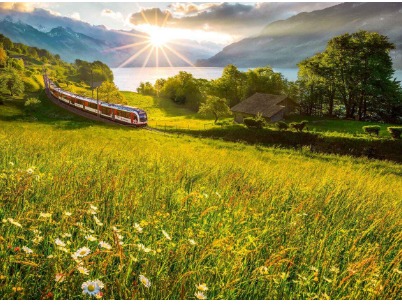 Interlaken, Switzerland scenic view like DDLJ train sequence.