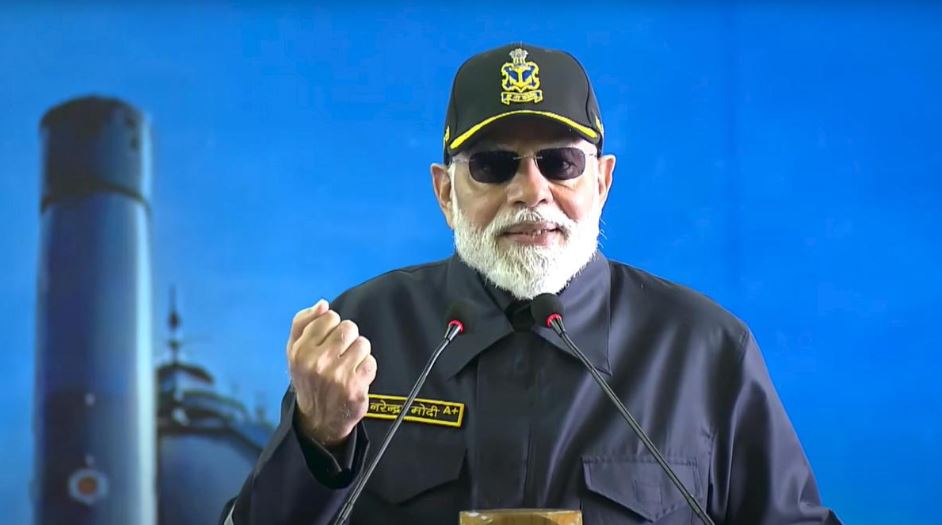 PM Modi celebrating Deepavali with armed forces aboard INS Vikrant during Operation Sindoor