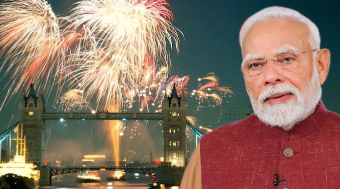 “Diwali lamps and lanterns symbolizing India’s global cultural influence.”