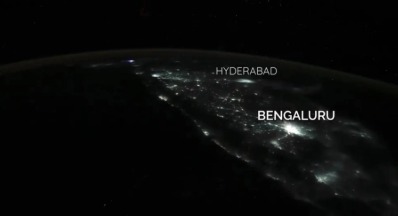 India’s major cities glowing during Diwali 2025 as seen from space, with Pune sparkling and Bengaluru shimmering, captured by Shubhanshu Shukla.