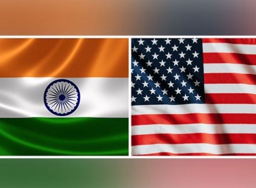 India-US flags with trade icons symbolizing potential reduction in tariffs on Indian exports to 15–16%