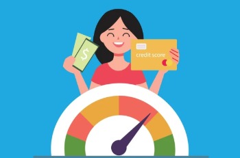 Illustration showing a person enjoying perks of a high credit score beyond loans and credit cards