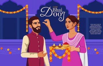 Sister applying tika on brother’s forehead during Bhai Dooj celebrations 2025