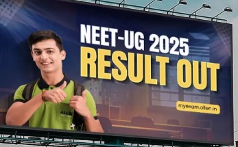 NEET UG 2025 result announcement with students checking their scores online