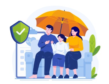 Young Gen Z couple reviewing personalized digital insurance plans on a smartphone