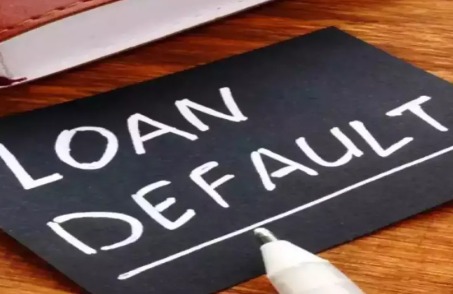 Indian bank employee reviewing loan files as default rates rise