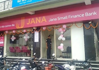 Jana Small Finance Bank headquarters building in India.