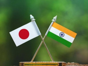 Indian and Japanese flags side by side symbolizing strong strategic relations
