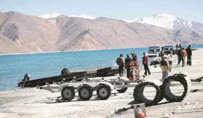 Indian and Chinese military officials during border talks to maintain peace and stability along the LAC in Eastern Ladakh