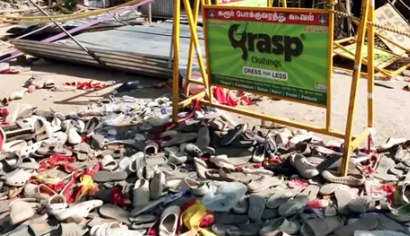 Crowd gathered at an Andhra Pradesh temple where a stampede occurred due to lack of safety measures.