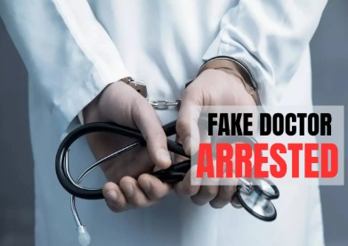 Assam Police arrest fake doctors during a crackdown on illegal medical practitioners in a rural district.