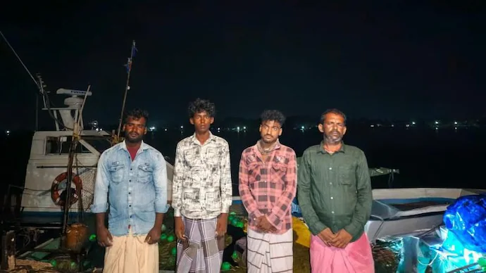 “Indian fishermen arrested by Sri Lankan Navy near Palk Strait”