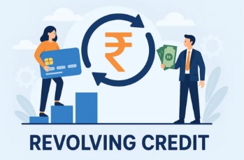 Person checking revolving credit balance and repayments on the Vizzve Finance mobile app.