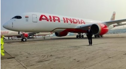 Air India A320 aircraft at Bhopal airport following a diversion due to technical snag