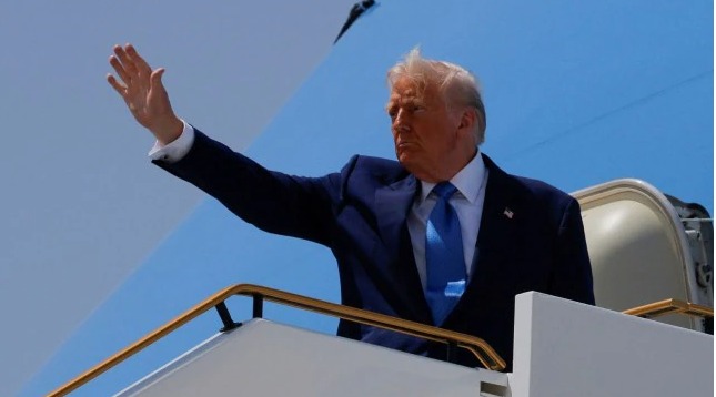 Donald Trump discussing nuclear weapons testing policy